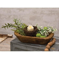 Carved Wood Petite Oval Bowl - The Fox Decor