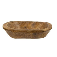 Carved Wood Petite Oval Bowl - The Fox Decor