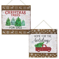 Thumbnail for Christmas Sign w LED Light 2 Asstd - The Fox Decor