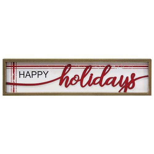 Christmas Greetings Frame 3 Asstd - The Fox Decor