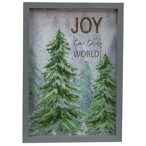 Joy to the World Winter Forest Frame