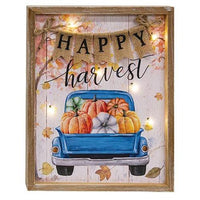 Thumbnail for Happy Harvest Truck Wood Sign w LED Lights - The Fox Decor