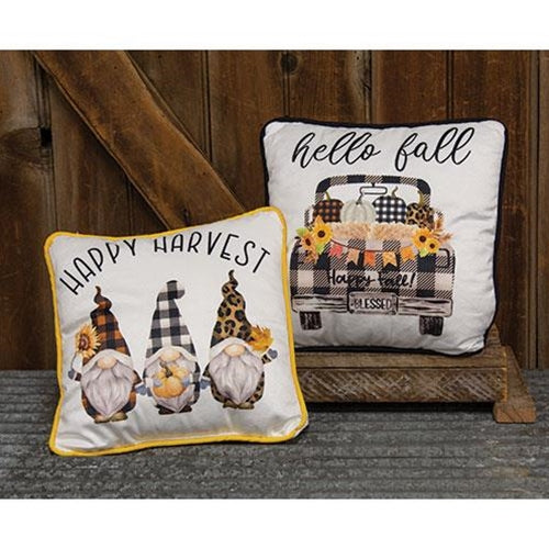 Happy Harvest Fall Pillow 2 Asstd