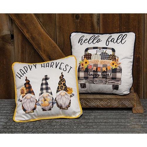 Happy Harvest Fall Pillow 2 Asstd - The Fox Decor