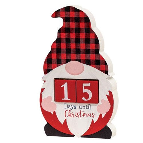 Buffalo Check Gnome Christmas Countdown
