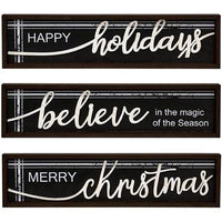 Christmas Frame Black & White 3 Asstd - The Fox Decor