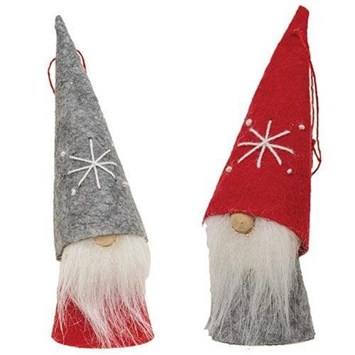 Mini Christmas Felt Gnome Ornament 2 Asstd - The Fox Decor