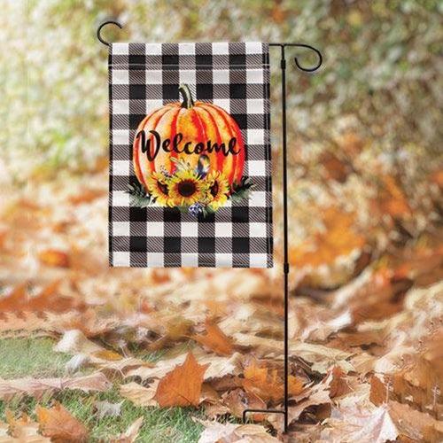 Welcome Pumpkin Harvest Garden Stake