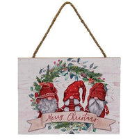 Thumbnail for Christmas Gnome Wooden Sign 2 Asstd - The Fox Decor