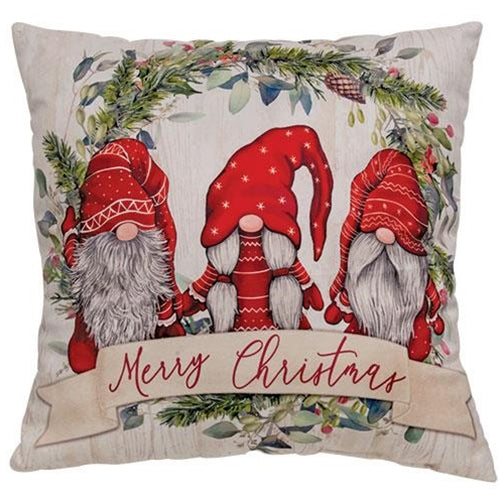 Merry Christmas Gnomes Pillow