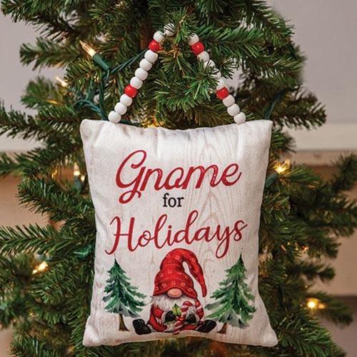 Gnome For The Holidays Pillow Ornament - The Fox Decor