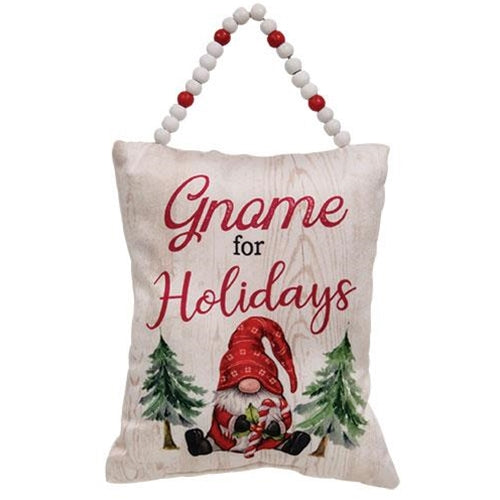 Gnome For The Holidays Pillow Ornament