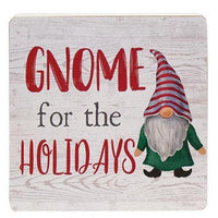 Gnome For Christmas Wood Block 3 Asstd - The Fox Decor