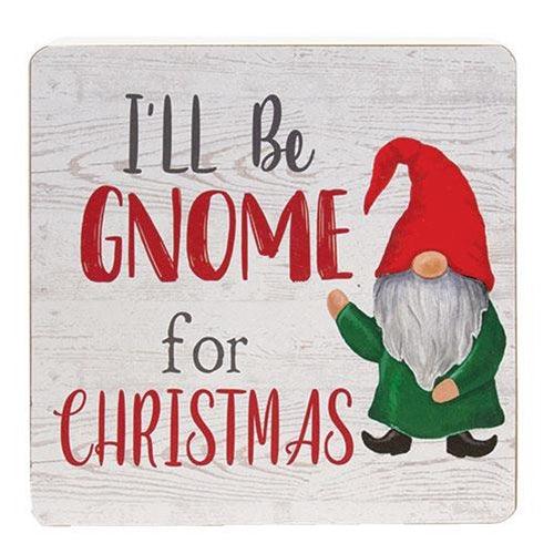 Gnome For Christmas Wood Block 3 Asstd - The Fox Decor