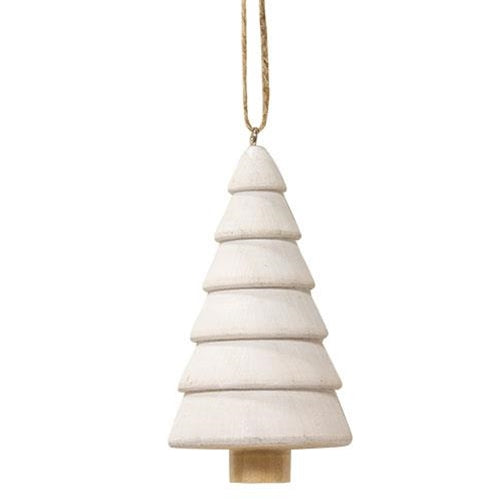 White Wooden Tree 6 Tiered Ornament