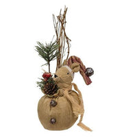 Mouse & Winter Greenery Goody Sack - The Fox Decor
