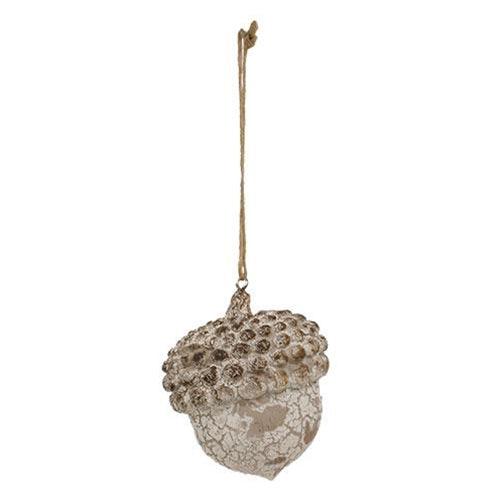Distressed Resin Acorn Ornament - The Fox Decor