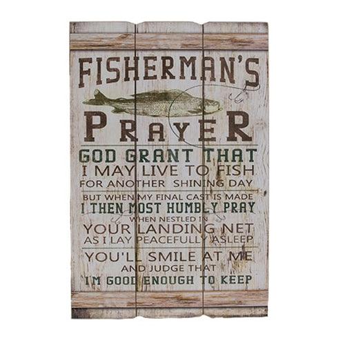 Fisherman's Prayer Distressed Barnside Sign - The Fox Decor