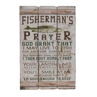 Fisherman's Prayer Distressed Barnside Sign - The Fox Decor