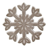 2 Set Rustic White Wooden Snowflakes - The Fox Decor