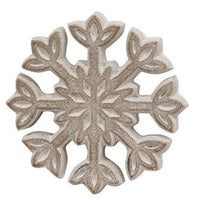 2 Set Rustic White Wooden Snowflakes - The Fox Decor