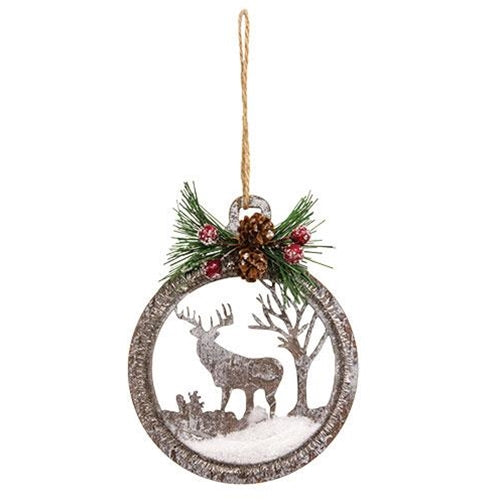 Deer Flurry Flake Ornament