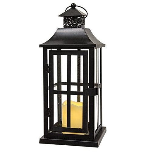 Iron and Glass LED Lantern - The Fox Decor