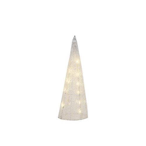 3/Set, Light Up Tinsel Cone Trees