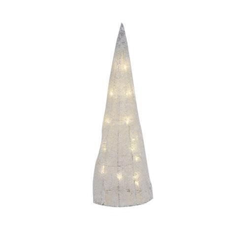 3/Set, Light Up Tinsel Cone Trees