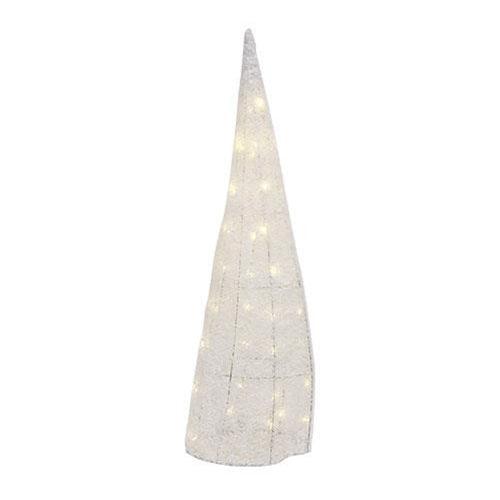 3/Set, Light Up Tinsel Cone Trees