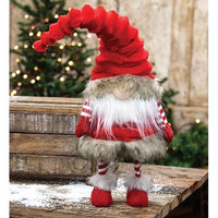 Thumbnail for Small Plush Velvet Red Wobble Santa Gnome