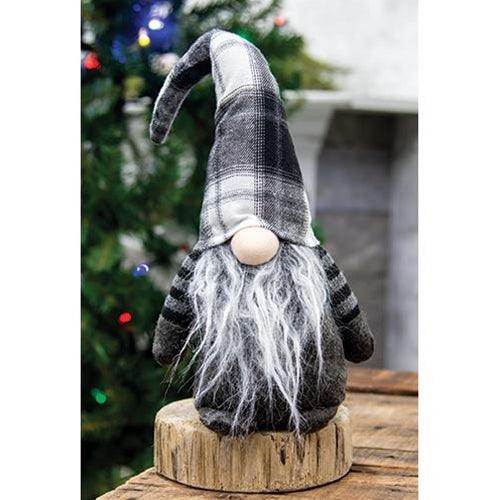 Large Plush Black White Plaid Santa Gnome - The Fox Decor