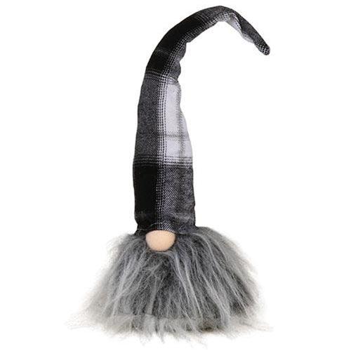 Small Plush Black White Plaid Santa Gnome - The Fox Decor