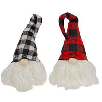 Checkered Gnome Wine Topper 2 Asstd - The Fox Decor