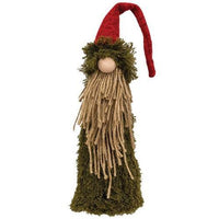 Small Standing Mossy Santa Gnome - The Fox Decor