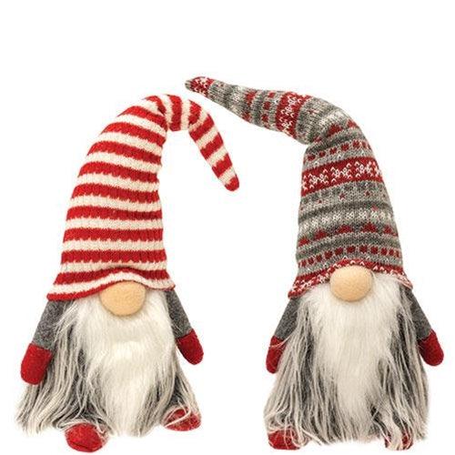 Santa Gnome with Striped Hat 2 Asstd - The Fox Decor