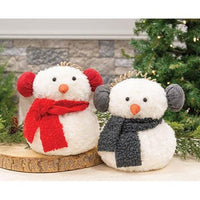 Thumbnail for Sitting Roly Poly Snowman 2 Asstd - The Fox Decor
