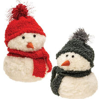 Thumbnail for Sm Sitting Snowman w Hat & Scarf 2 Asstd