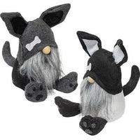 Dog Gnome Black & Gray 2 Asstd - The Fox Decor