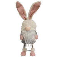 Striped Bunny Wobble Gnome w Long Legs - The Fox Decor
