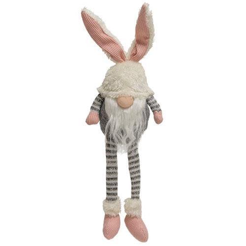 Striped Bunny Gnome with Dangle Legs - The Fox Decor