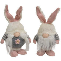 Mr & Mrs Striped Bunny Gnome 2 Asstd - The Fox Decor