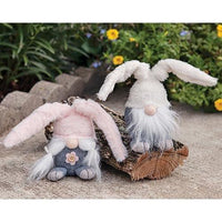 Mr & Mrs Mini Fuzzy Bunny Gnome 2 Asstd - The Fox Decor