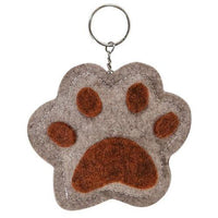 Thumbnail for Paw Print Tan & Burnt Orange Keychain 2 Asstd - The Fox Decor