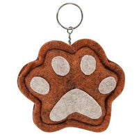 Thumbnail for Paw Print Tan & Burnt Orange Keychain 2 Asstd - The Fox Decor