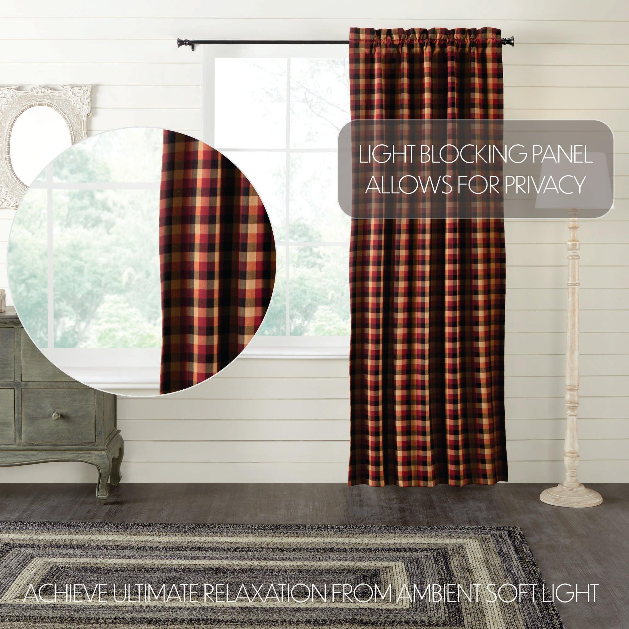 Heritage Farms Primitive Check Blackout Panel 84x40 VHC Brands - The Fox Decor