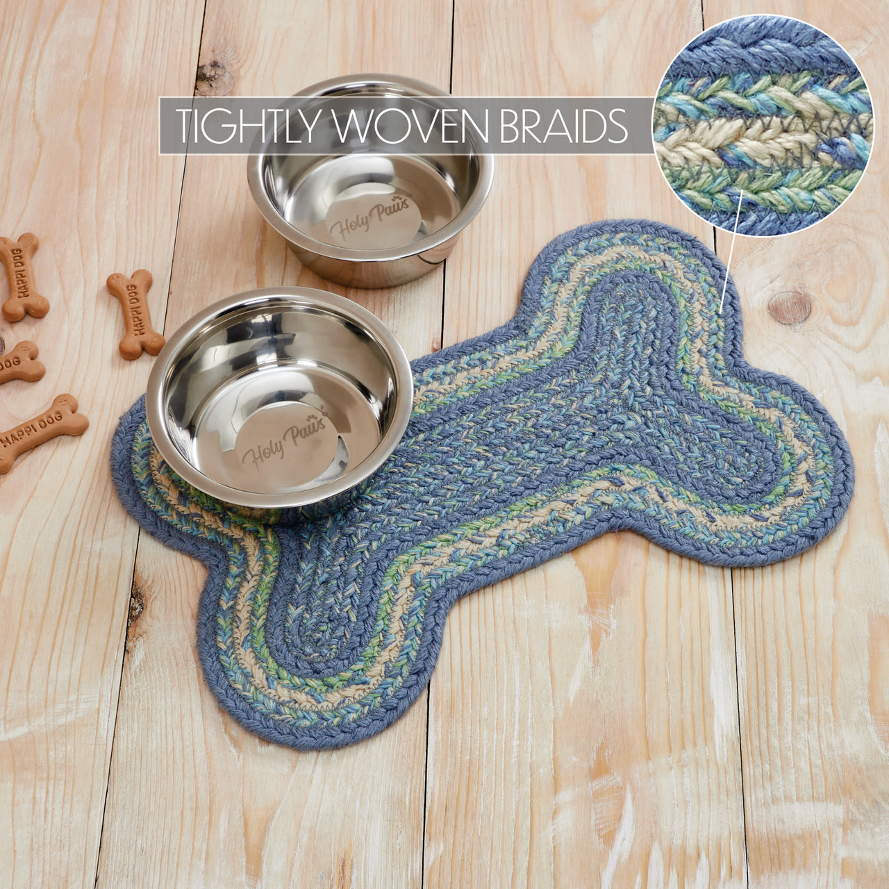 Jolie Indoor/Outdoor Small Bone Braided Rug 11.5"x17.5" VHC Brands - The Fox Decor