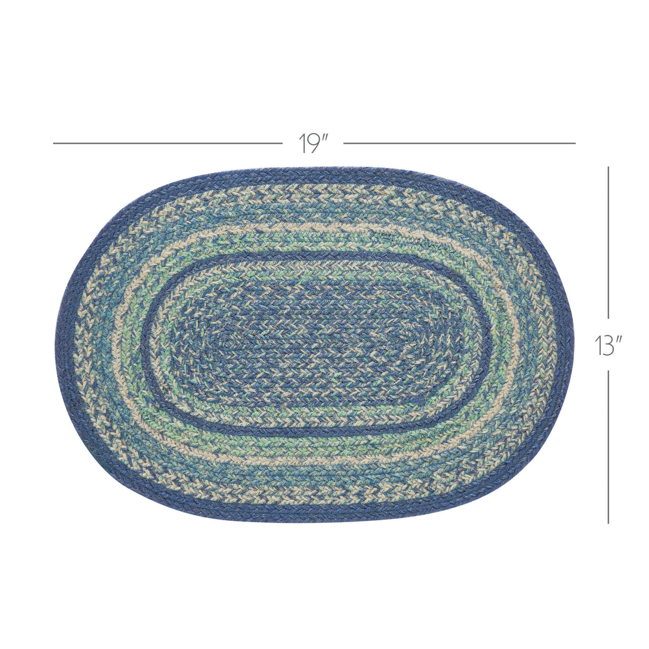 Jolie Jute Oval Placemat 13x19" - VHC Brands - The Fox Decor