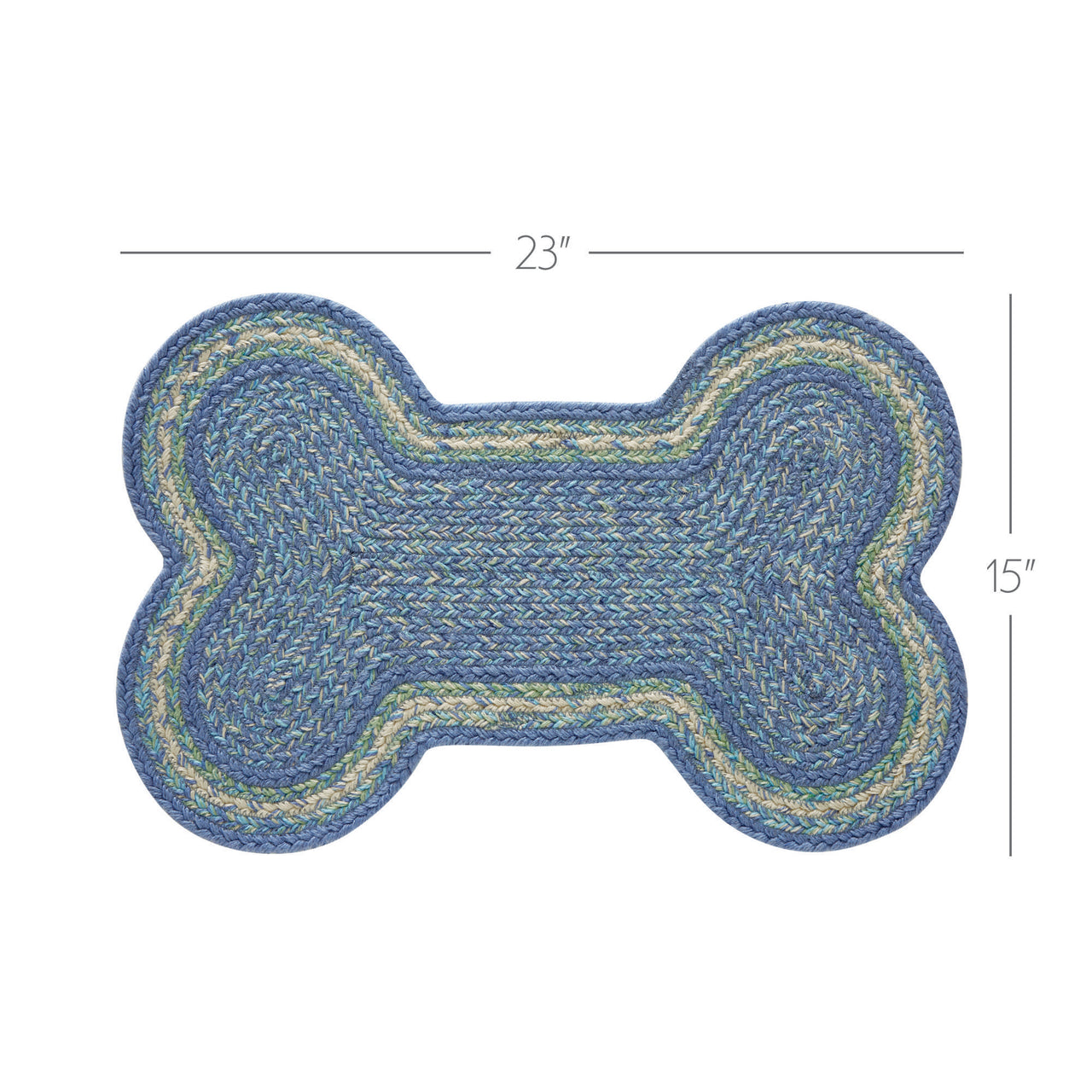 Jolie Indoor/Outdoor Medium Bone Braided Rug 15"x23" VHC Brands - The Fox Decor