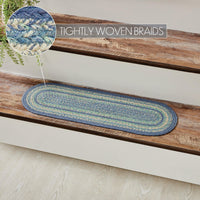 Thumbnail for Jolie Jute Stair Tread Oval Latex 8.5x27 - The Fox Decor